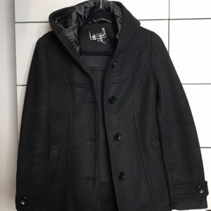Black polyester fashion jacket